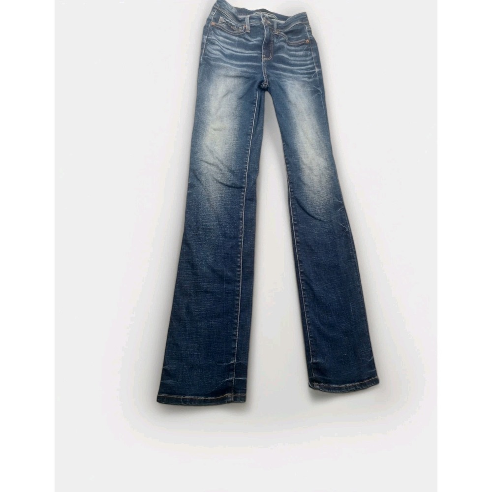 Buckle Black Fit No 35 Straight Jeans Womens 25 Blue High Rise Dark Wash Denim